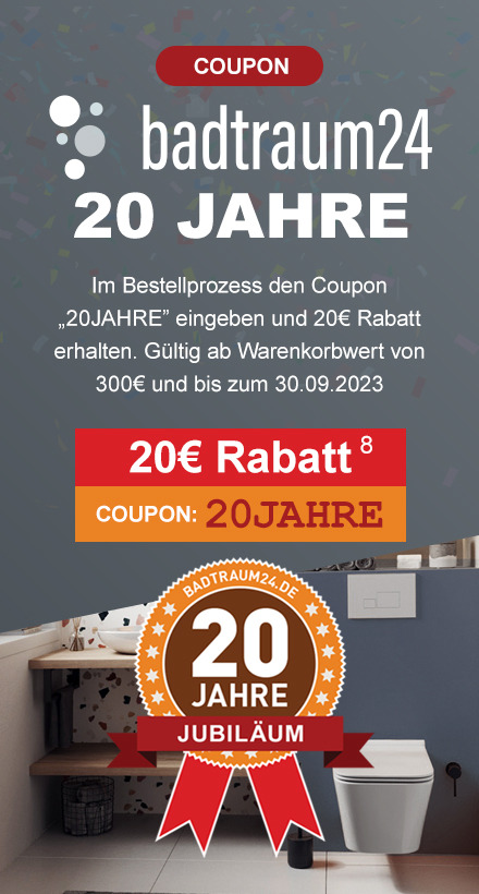 Jubiläum - 20 Jahre Badtraum24.de