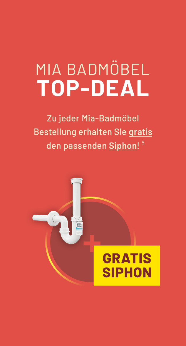 Mia Badmöbel - Gratis Siphon