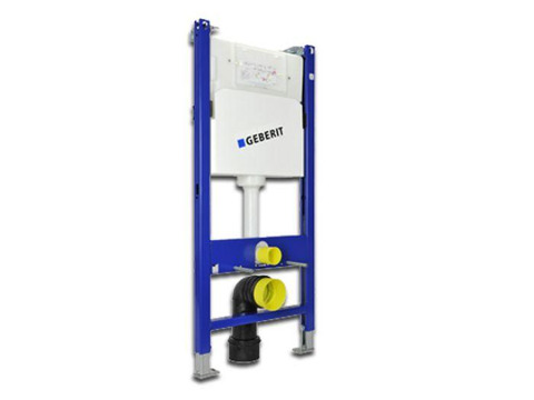 Geberit & Aqua Bagno WC-Set.02 Spülkasten Geberit Basic Vorwandelement + Wand WC + Drückerplatte