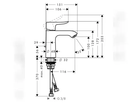 Hansgrohe Metris Waschtisch Einhebelmischer ohne...