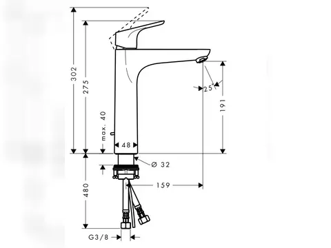 hansgrohe Focus 190 Waschtisch Einhebelmischer
