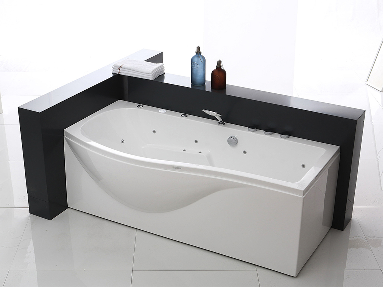 Whirlpool 180cm Rechteck-Badewanne PRO.A1901