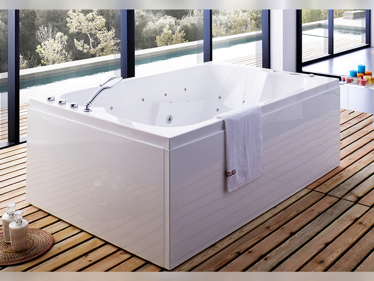 Whirlpool 180cm Rechteck-Badewanne PRO.A1905