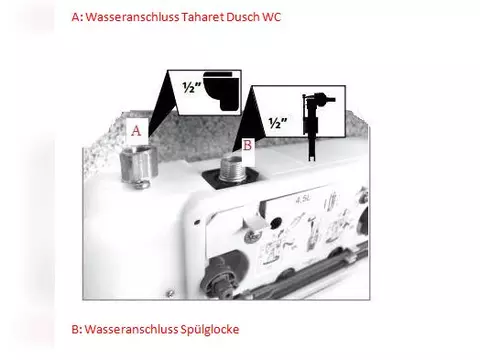 Aqua Bagno Taharet Dusch WC Element JomoLine, BH=1120mm,...