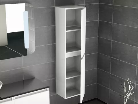 Aqua Bagno Seitenschrank Mia weiß, (400x1500x300mm)