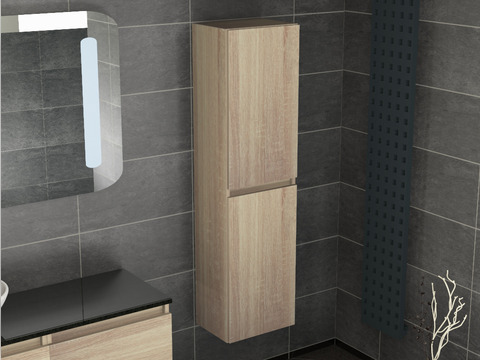 Aqua Bagno Seitenschrank Mia Sonomo Eiche Gold, (400x1500x300mm)