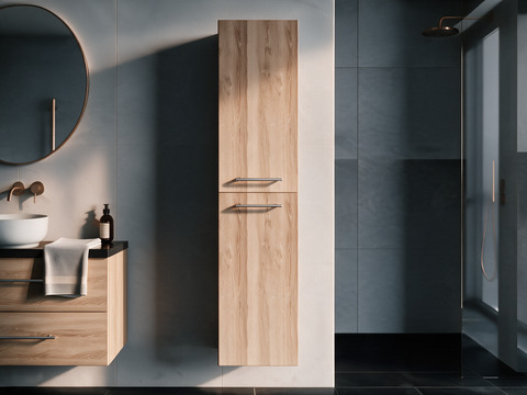 Aqua Bagno Seitenschrank Flex Serie Eiche Gold,...