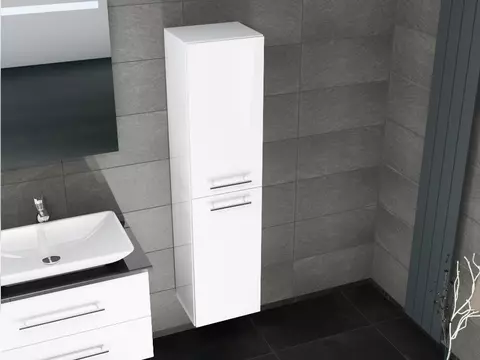 Aqua Bagno Seitenschrank Flex Serie weiß hochglanz...