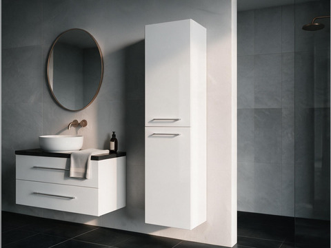 Aqua Bagno Seitenschrank Flex Serie weiß hochglanz...