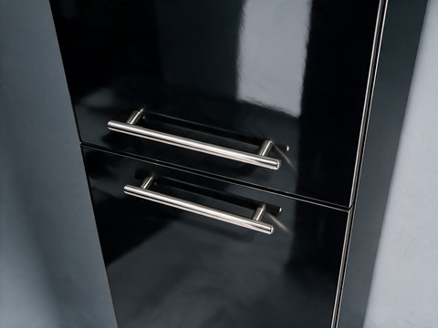 Aqua Bagno Seitenschrank Flex Serie schwarz hochglanz...