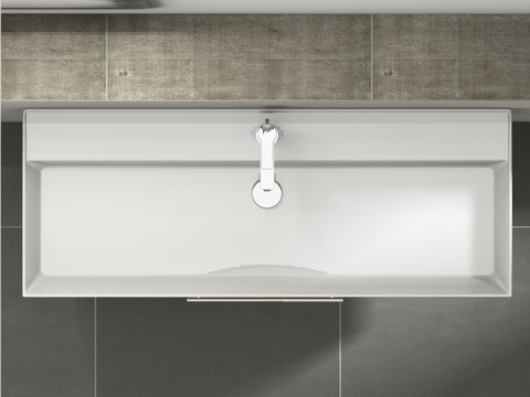 Flex Badmöbel 120, Eiche Gold, Keramik Waschbecken