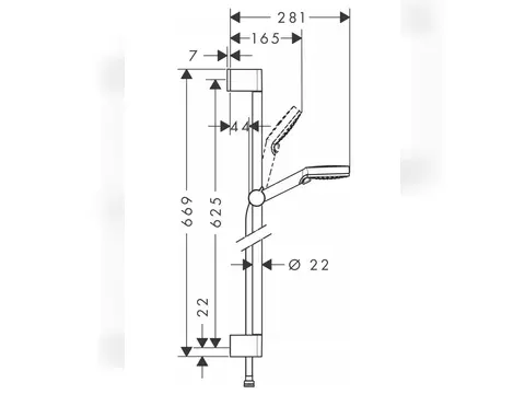 Hansgrohe Crometta Vario Brauseset ohne EcoSmart,...