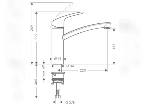 hansgrohe Focus M41 Einhebel-Küchenarmatur mit...