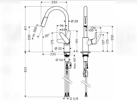 hansgrohe Focus M41 Einhebel-Küchenmischer mit...