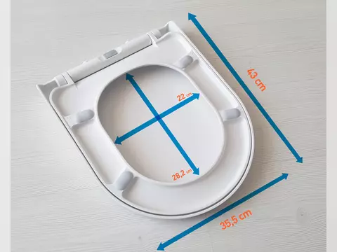 Aqua Bagno ZERO WC-Sitz D-FORM mit Absenkautomatik aus...