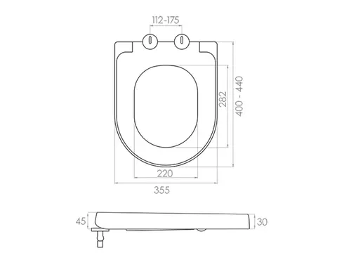 Aqua Bagno ZERO WC-Sitz D-FORM mit Absenkautomatik aus...