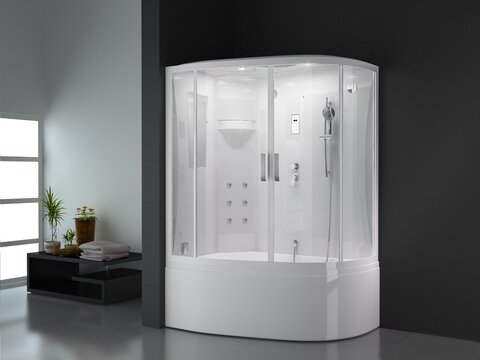 Dampfdusche Dampfsauna Rechteck mit Wanne BU103B