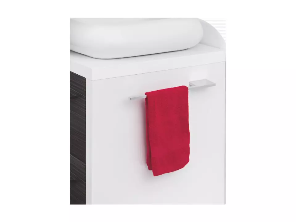 Aqua Bagno Design Bad Handtuchhalter kurz, zur Korpusmontage, Aluminium- Oberfl&auml;che Chrom 32cm tief