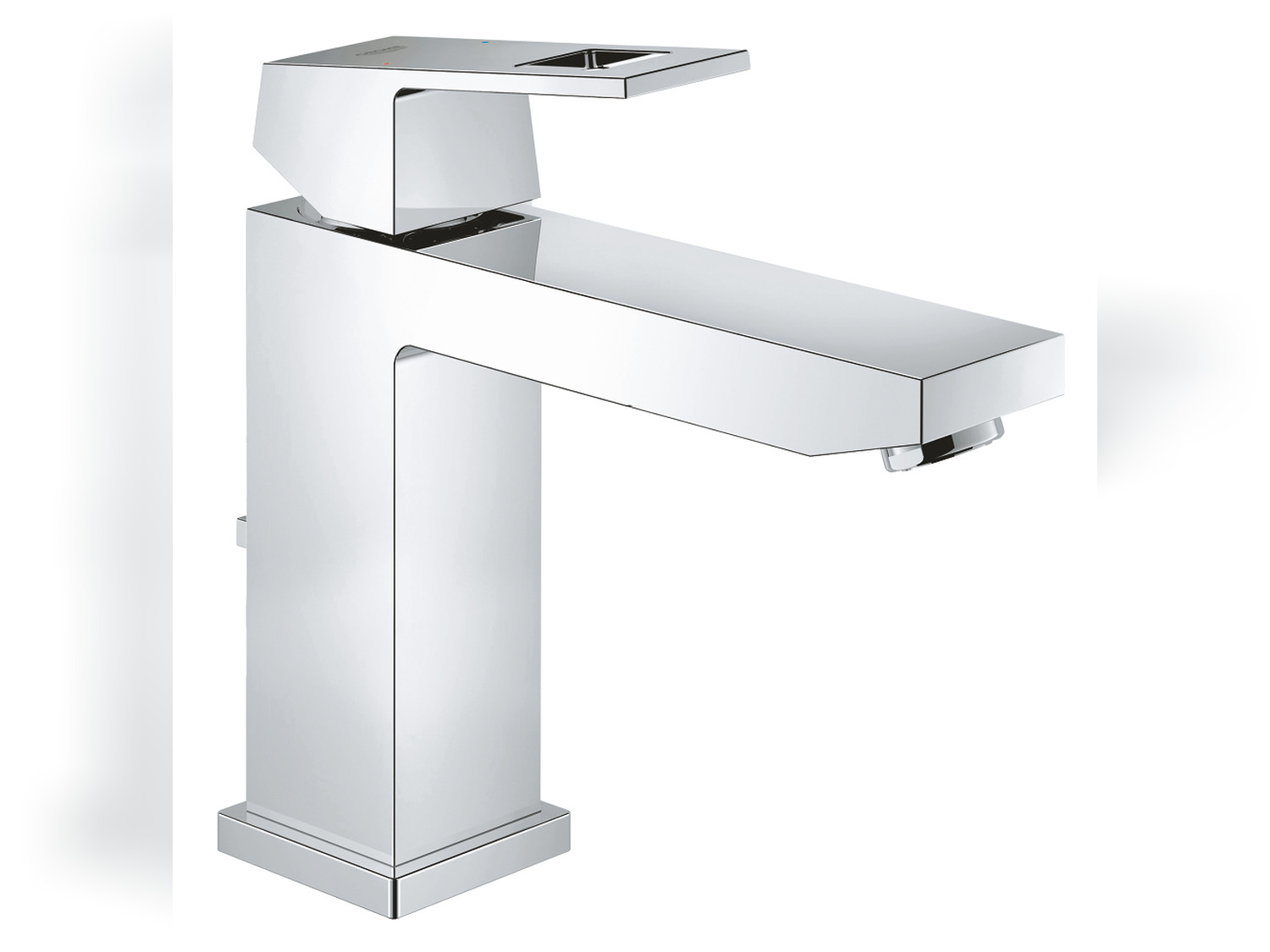 Grohe Eurocube Einhand-Waschtischbatterie, M-Size mit Ablaufgarnitur Ausladung 133mm