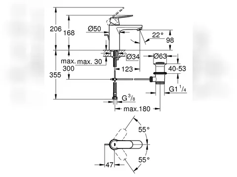 Grohe Eurosmart Cosmopolitan Einhand-Waschtischbatterie,...