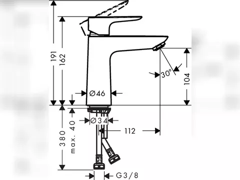 Hansgrohe Talis-E Einhand-Waschtischbatterie, ohne...