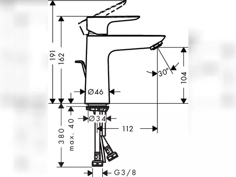 Hansgrohe Talis-E Einhand-Waschtischbatterie, mit...