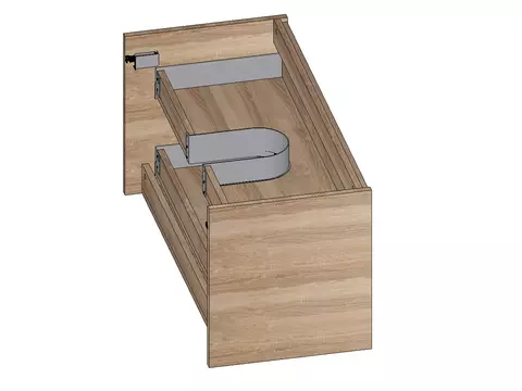 Duo Waschtischunterschrank 60, Eiche Gold