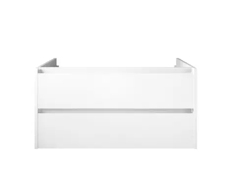 Duo Waschtischunterschrank 100, Weiß Hochglanz...