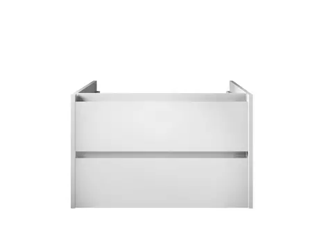 Duo Waschtischunterschrank 80, Weiß Hochglanz Lackiert