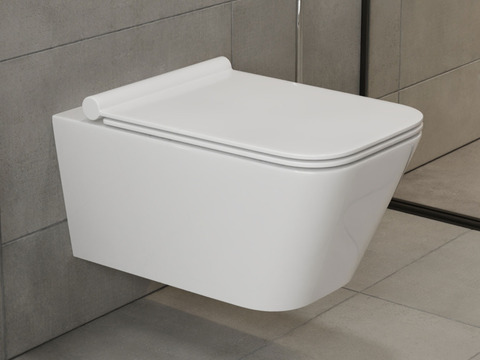 Wand Hänge WC Toilette - inkl. abnehmbaren Softclose Toiletten-Sitz - Keramik - CT2041