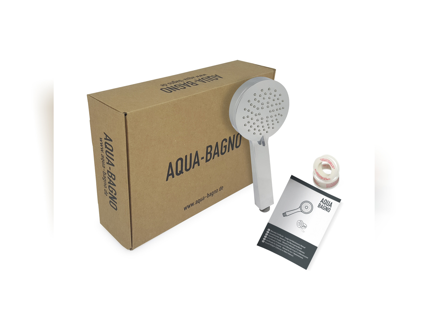 Aqua Bagno Handbrause Smile mit 3 verschiedenen Strahlarten und Antikalkfunktion