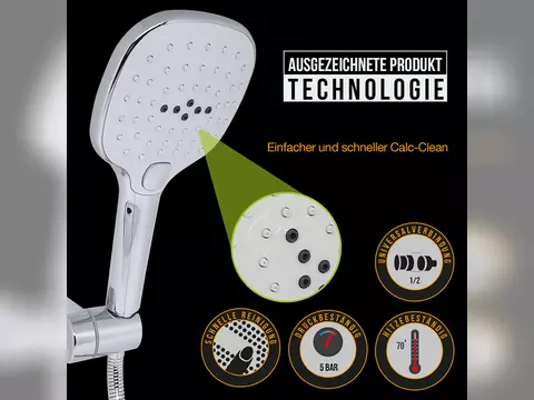 Aqua Bagno Handbrause Zero mit 3 Strahlarten und...