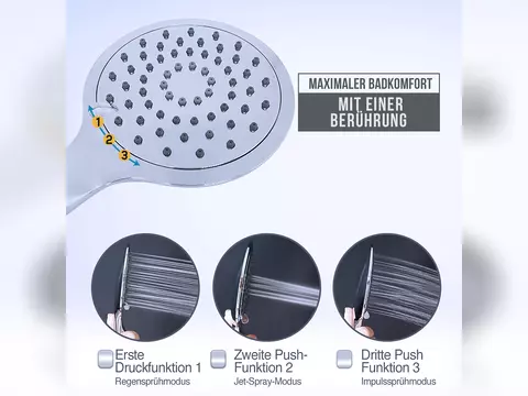 Aqua Bagno Handbrause-Set Talis 2- teilig Handbrause mit...
