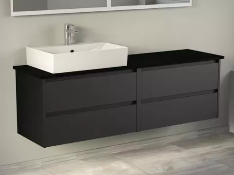 Duo Badmöbel 160, Anthrazit Matt Lackiert, Keramik...