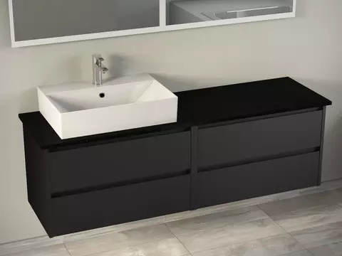 Duo Badmöbel 160, Anthrazit Matt Lackiert, Keramik...