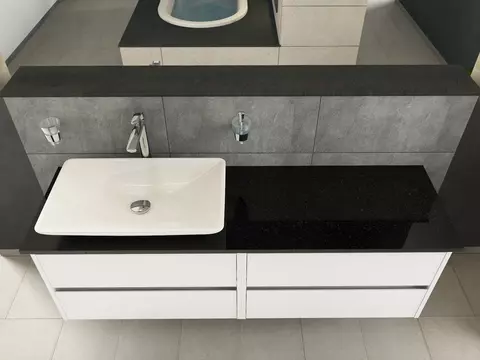 Duo Badmöbel 160, Weiß Hochglanz Lackiert,...