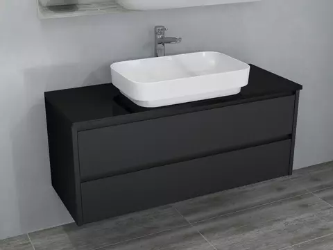 Duo Badmöbel 120, Anthrazit Matt Lackiert, Keramik...