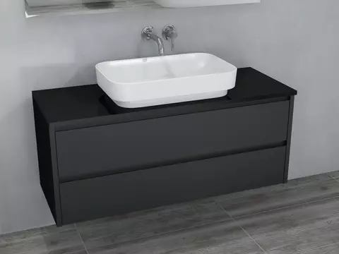 Duo Badmöbel 120, Anthrazit Matt Lackiert, Keramik...