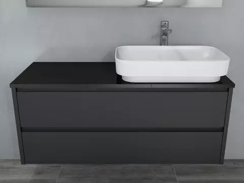 Duo Badmöbel 120, Anthrazit Matt Lackiert, Keramik...