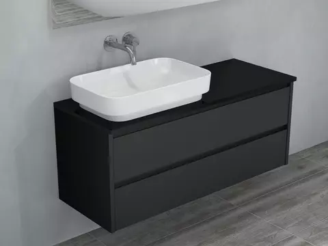 Duo Badmöbel 120, Anthrazit Matt Lackiert, Keramik...