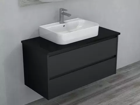 Duo Badmöbel 100, Anthrazit Matt Lackiert, Keramik...