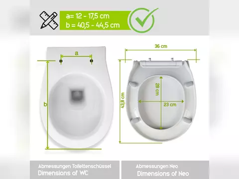 Aqua Bagno Neo - WC-Sitz mit Absenkautomatik Softclose...