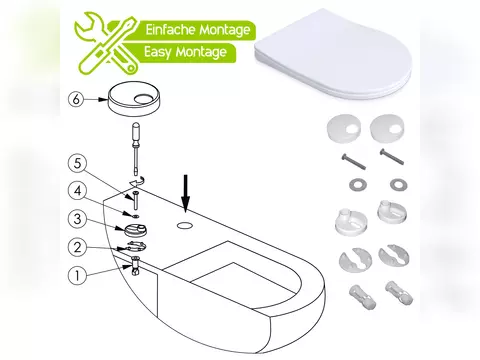 Aqua Bagno Diamond - WC-Sitz mit Absenkautomatik...