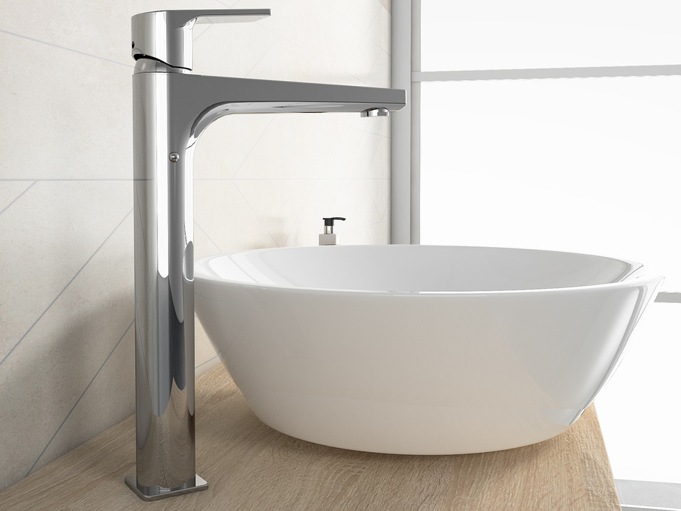 Aqua Bagno Zero Waschtischarmatur Einhebelmischer chrom ohne Ablaufgarnitur - hoch