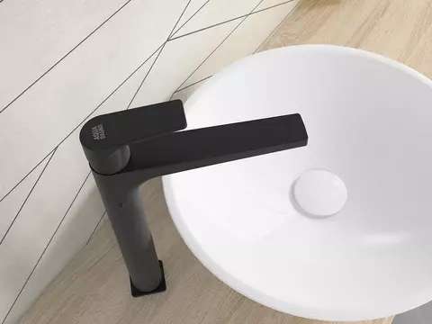 Aqua Bagno Zero Waschtischarmatur Einhebelmischer schwarz...