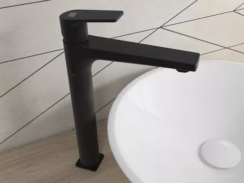 Aqua Bagno Zero Waschtischarmatur Einhebelmischer schwarz...