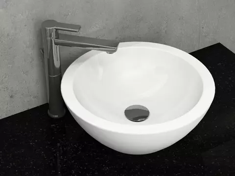 Waschbecken Aufsatzwaschtisch 43cm - Tondo - KR42