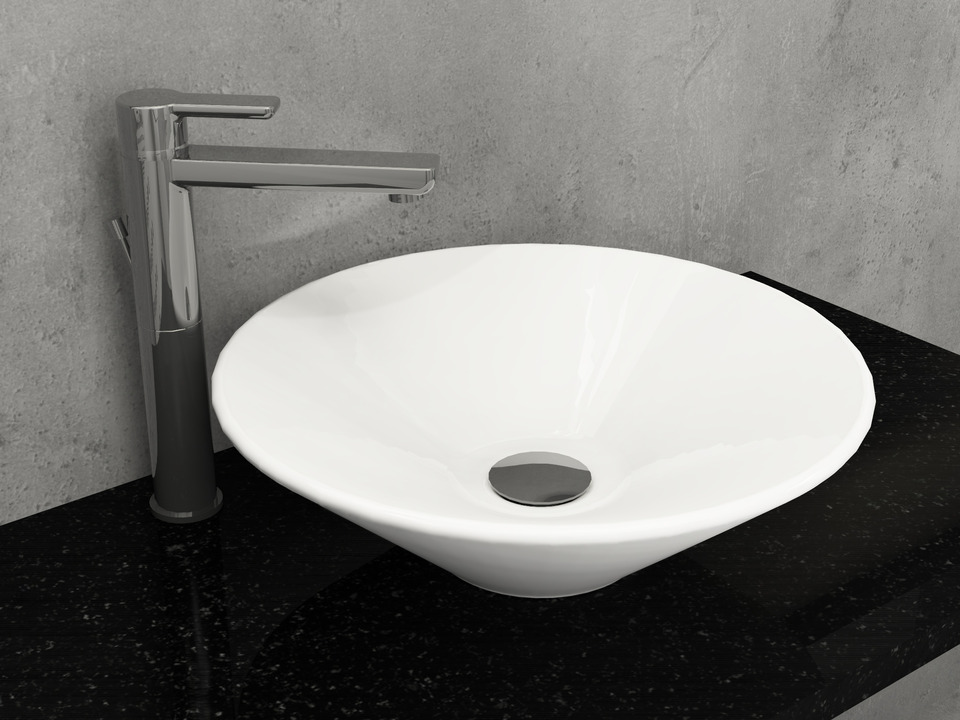 Waschbecken Aufsatzwaschtisch 45cm - Tondo - KR44