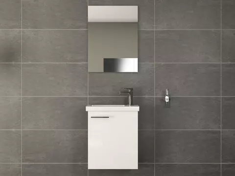 Aqua Bagno Gäste-Badmöbel Petit weiß 45cm...
