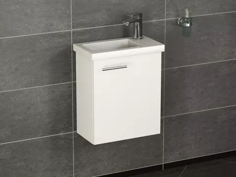 Aqua Bagno Gäste-Badmöbel Petit weiß 45cm...